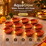 Water Sensor LED Diyas | Pack of 12